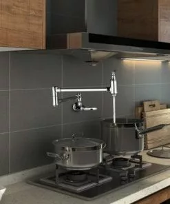 Tuscany® Marianna™ Polished Chrome Wall-Mount Cold Water Pot Filler Faucet for Kitchen -Tuscany Shop 6736095 Scene 01