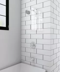 Tuscany Marianna One-Handle 5-Spray Polished Chrome Bathtub Shower Faucet - Elegant and Durable -Tuscany Shop 6736110 Scene3