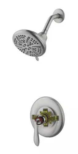 Tuscany Marianna One-Handle 5-Spray Brushed Nickel Shower Faucet - Modern Bathroom Upgrade 2 Tuscany Marianna One-Handle 5-Spray Brushed Nickel Shower Faucet - Modern Bathroom Upgrade - Image 2