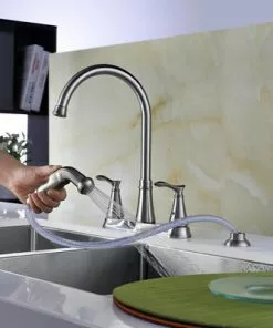 Tuscany® Marianna™ Two-Handle Stainless Steel Kitchen Faucet - Durable & Stylish -Tuscany Shop 6736118 ALT 02