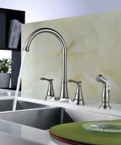 Tuscany® Marianna™ Two-Handle Stainless Steel Kitchen Faucet - Durable & Stylish -Tuscany Shop 6736118 Application 01