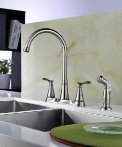 Tuscany® Marianna™ Two-Handle Stainless Steel Kitchen Faucet - Durable & Stylish -Tuscany Shop 6736118 Scene 01