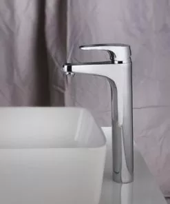 Tuscany® Nicole One-Handle Polished Chrome Vessel Bathroom Faucet - Sleek Modern Design -Tuscany Shop 6736140 SC RS