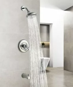 Tuscany® Marianna™ 5-Spray Thermostatic Polished Chrome Bathtub Shower Faucet - Two-Handle Design -Tuscany Shop 6736146 scene