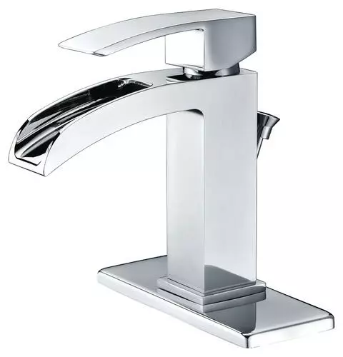 Tuscany® Free Fall One-Handle 4" Centerset Polished Chrome Bathroom Faucet - Elegant & Durable 2 Tuscany® Free Fall One-Handle 4" Centerset Polished Chrome Bathroom Faucet - Elegant & Durable - Image 2