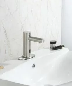 Tuscany® Forden One Handle Touchless Sensor Brushed Nickel Bathroom Faucet | Modern Design, Efficient Technology -Tuscany Shop 6736173 DP SC LS
