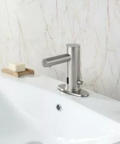 Tuscany® Forden One Handle Touchless Sensor Brushed Nickel Bathroom Faucet | Modern Design, Efficient Technology -Tuscany Shop 6736173 DP SC RS
