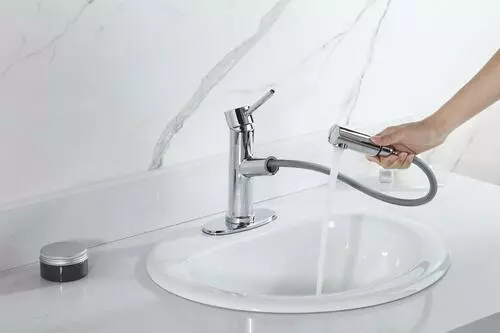 Tuscany® Forden Polished Chrome One Handle Pull-Out Bathroom Faucet - Modern Elegance for Your Bathroom 13 Tuscany® Forden Polished Chrome One Handle Pull-Out Bathroom Faucet - Modern Elegance for Your Bathroom - Image 13