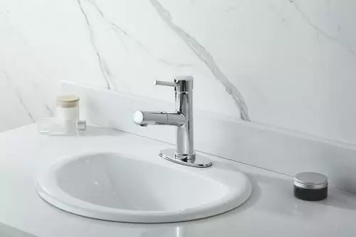 Tuscany® Forden Polished Chrome One Handle Pull-Out Bathroom Faucet - Modern Elegance for Your Bathroom 7 Tuscany® Forden Polished Chrome One Handle Pull-Out Bathroom Faucet - Modern Elegance for Your Bathroom - Image 7