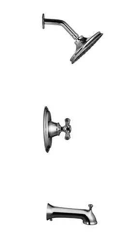 Tuscany® Victoria One-Handle 1-Spray Polished Chrome Bathtub Shower Faucet - Elegant Design & Durability 2 Tuscany® Victoria One-Handle 1-Spray Polished Chrome Bathtub Shower Faucet - Elegant Design & Durability - Image 2