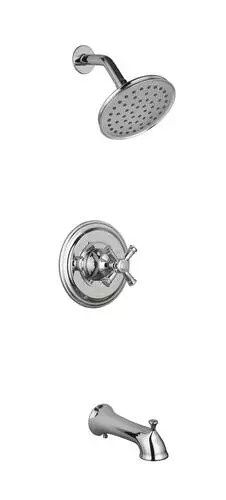 Tuscany® Victoria One-Handle 1-Spray Polished Chrome Bathtub Shower Faucet - Elegant Design & Durability 1 Tuscany® Victoria One-Handle 1-Spray Polished Chrome Bathtub Shower Faucet - Elegant Design & Durability