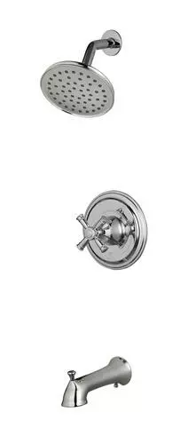 Tuscany® Victoria One-Handle 1-Spray Polished Chrome Bathtub Shower Faucet - Elegant Design & Durability 3 Tuscany® Victoria One-Handle 1-Spray Polished Chrome Bathtub Shower Faucet - Elegant Design & Durability - Image 3