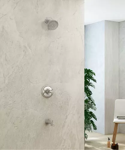 Tuscany® Victoria One-Handle 1-Spray Polished Chrome Bathtub Shower Faucet - Elegant Design & Durability 5 Tuscany® Victoria One-Handle 1-Spray Polished Chrome Bathtub Shower Faucet - Elegant Design & Durability - Image 5