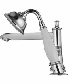 Tuscany® Winterset Two-Handle Polished Chrome Roman Bathtub Faucet with Handheld Shower -Tuscany Shop 6736195 RS