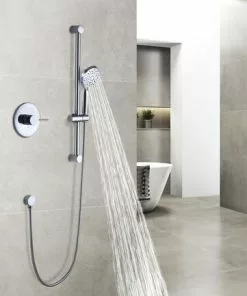 Tuscany® Forden One-Handle 3-Spray Polished Chrome Shower Faucet with Slide Bar & Handheld Shower - Modern Bathroom Upgrade 14 Tuscany® Forden One-Handle 3-Spray Polished Chrome Shower Faucet with Slide Bar & Handheld Shower - Modern Bathroom Upgrade -Tuscany Shop 6736197 IU LS