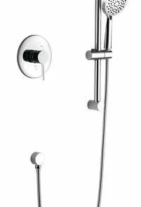 Tuscany® Forden One-Handle 3-Spray Polished Chrome Shower Faucet with Slide Bar & Handheld Shower - Modern Bathroom Upgrade