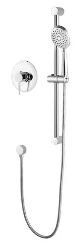 Tuscany® Forden One-Handle 3-Spray Polished Chrome Shower Faucet with Slide Bar & Handheld Shower - Modern Bathroom Upgrade 2 Tuscany® Forden One-Handle 3-Spray Polished Chrome Shower Faucet with Slide Bar & Handheld Shower - Modern Bathroom Upgrade - Image 2