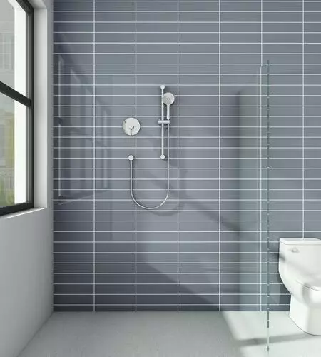 Tuscany® Forden One-Handle 3-Spray Polished Chrome Shower Faucet with Slide Bar & Handheld Shower - Modern Bathroom Upgrade 9 Tuscany® Forden One-Handle 3-Spray Polished Chrome Shower Faucet with Slide Bar & Handheld Shower - Modern Bathroom Upgrade - Image 9