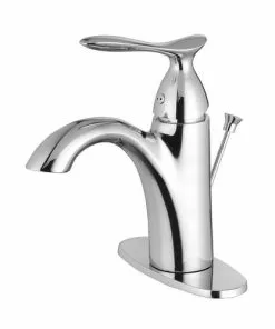Tuscany® Marianna One-Handle 4" Centerset Polished Chrome Bathroom Faucet - Modern Design, Durable Finish -Tuscany Shop 6736214 RS 45