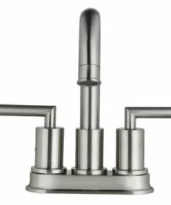 Tuscany® Forden 4" Centerset Brushed Nickel Bathroom Faucet - Two-Handle Modern Design 11 Tuscany® Forden 4" Centerset Brushed Nickel Bathroom Faucet - Two-Handle Modern Design -Tuscany Shop 6736220 FV