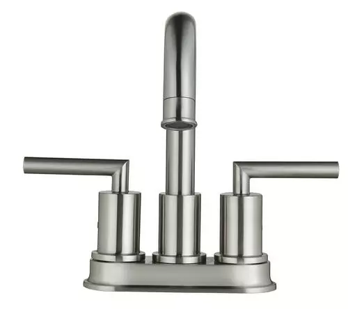 Tuscany® Forden 4" Centerset Brushed Nickel Bathroom Faucet - Two-Handle Modern Design 4 Tuscany® Forden 4" Centerset Brushed Nickel Bathroom Faucet - Two-Handle Modern Design - Image 4