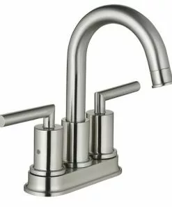 Tuscany® Forden 4" Centerset Brushed Nickel Bathroom Faucet - Two-Handle Modern Design