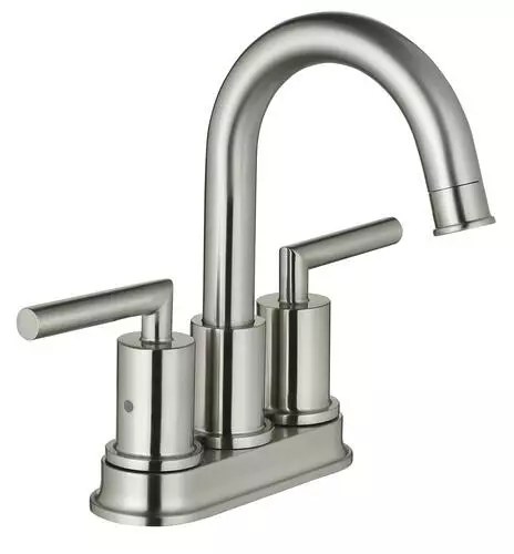 Tuscany® Forden 4" Centerset Brushed Nickel Bathroom Faucet - Two-Handle Modern Design 1 Tuscany® Forden 4" Centerset Brushed Nickel Bathroom Faucet - Two-Handle Modern Design