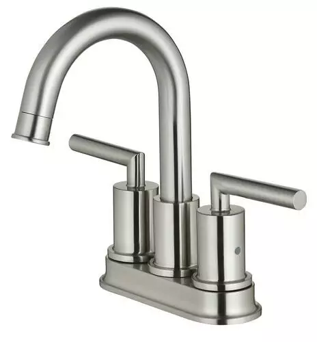 Tuscany® Forden 4" Centerset Brushed Nickel Bathroom Faucet - Two-Handle Modern Design 3 Tuscany® Forden 4" Centerset Brushed Nickel Bathroom Faucet - Two-Handle Modern Design - Image 3