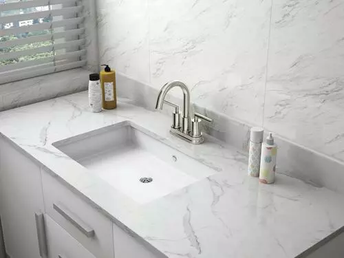 Tuscany® Forden 4" Centerset Brushed Nickel Bathroom Faucet - Two-Handle Modern Design 7 Tuscany® Forden 4" Centerset Brushed Nickel Bathroom Faucet - Two-Handle Modern Design - Image 7