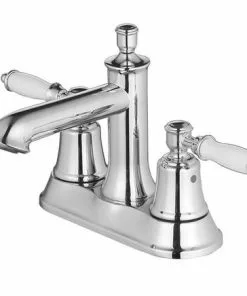 Tuscany® Winterset Polished Chrome 4" Centerset Bathroom Faucet – Elegant Two-Handle Design -Tuscany Shop 6736224 RS 45
