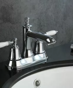 Tuscany® Winterset Polished Chrome 4" Centerset Bathroom Faucet – Elegant Two-Handle Design -Tuscany Shop 6736224 Scene 1