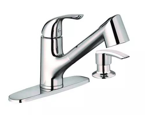 Tuscany® Whitemore One-Handle Pull-Out Polished Chrome Kitchen Faucet - Sleek & Durable Design 1 Tuscany® Whitemore One-Handle Pull-Out Polished Chrome Kitchen Faucet - Sleek & Durable Design