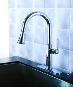 Tuscany® Vacaville One-Handle Pull-Down Polished Chrome Kitchen Faucet - Premium Quality & Style -Tuscany Shop 6736229 Scene 4B