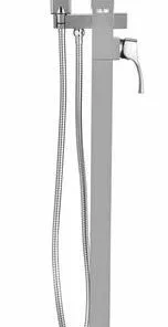 Tuscany® Morey Polished Chrome Freestanding Bathtub Faucet with Handheld Shower - Floor Mount -Tuscany Shop 6736243 FV