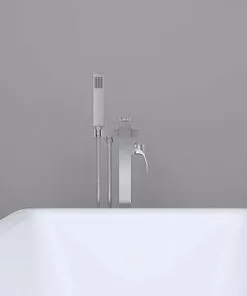 Tuscany® Morey Polished Chrome Freestanding Bathtub Faucet with Handheld Shower - Floor Mount -Tuscany Shop 6736243 SC FV