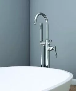 Tuscany® Marianna Polished Chrome Freestanding Bathtub Faucet with Handheld Shower -Tuscany Shop 6736246 SC 2