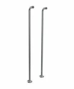 Tuscany® Victoria Polished Chrome Clawfoot Tub Straight Supply Lines - Freestanding Bathtub Accessories