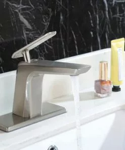 Tuscany® Onaka Brushed Nickel One-Handle 4" Centerset Bathroom Faucet -Tuscany Shop 6736253 DP AP LS 45