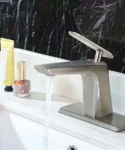 Tuscany® Onaka Brushed Nickel One-Handle 4" Centerset Bathroom Faucet -Tuscany Shop 6736253 DP AP RS 45