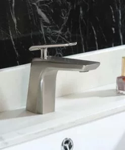 Tuscany® Onaka Brushed Nickel One-Handle 4" Centerset Bathroom Faucet -Tuscany Shop 6736253 NDP SC LS 45