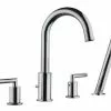 Tuscany® Forden Two-Handle 1-Spray Polished Chrome Roman Bathtub Faucet with Handheld Shower