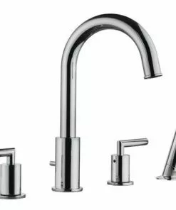 Tuscany® Forden Two-Handle 1-Spray Polished Chrome Roman Bathtub Faucet with Handheld Shower