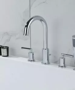 Tuscany® Forden Two-Handle 1-Spray Polished Chrome Roman Bathtub Faucet with Handheld Shower -Tuscany Shop 6736275 SC RS 45