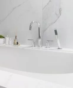 Tuscany® Forden Two-Handle 1-Spray Polished Chrome Roman Bathtub Faucet with Handheld Shower -Tuscany Shop 6736275 Scene 1