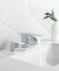 Tuscany® Abbeville Two-Handle 8" Widespread Polished Chrome Bathroom Faucet - Premium Bathroom Accessory -Tuscany Shop 6736289 IU LS 45