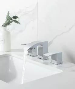 Tuscany® Abbeville Two-Handle 8" Widespread Polished Chrome Bathroom Faucet - Premium Bathroom Accessory -Tuscany Shop 6736289 IU RS 45