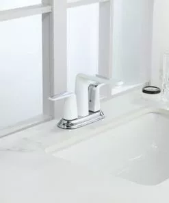 Tuscany Navassa Two-Handle 4" Centerset Bathroom Faucet - Polished Chrome & White 8 Tuscany Navassa Two-Handle 4" Centerset Bathroom Faucet - Polished Chrome & White -Tuscany Shop 6736312 SC LS 45