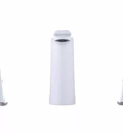 Tuscany® Navassa 8" Widespread Bathroom Faucet - Polished Chrome with White Handles -Tuscany Shop 6736313 FV