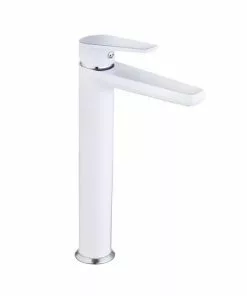 Tuscany® Navassa One-Handle Polished Chrome And White Vessel Bathroom Faucet - Modern Design, Easy Installation