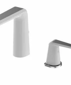 Tuscany® Navassa Polished Chrome & White Roman Bathtub Faucet with Handheld Shower -Tuscany Shop 6736316 RS 45